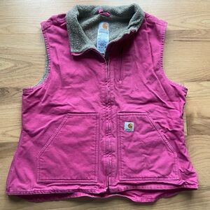 Carhartt Raspberry Vest with Fleece Collar